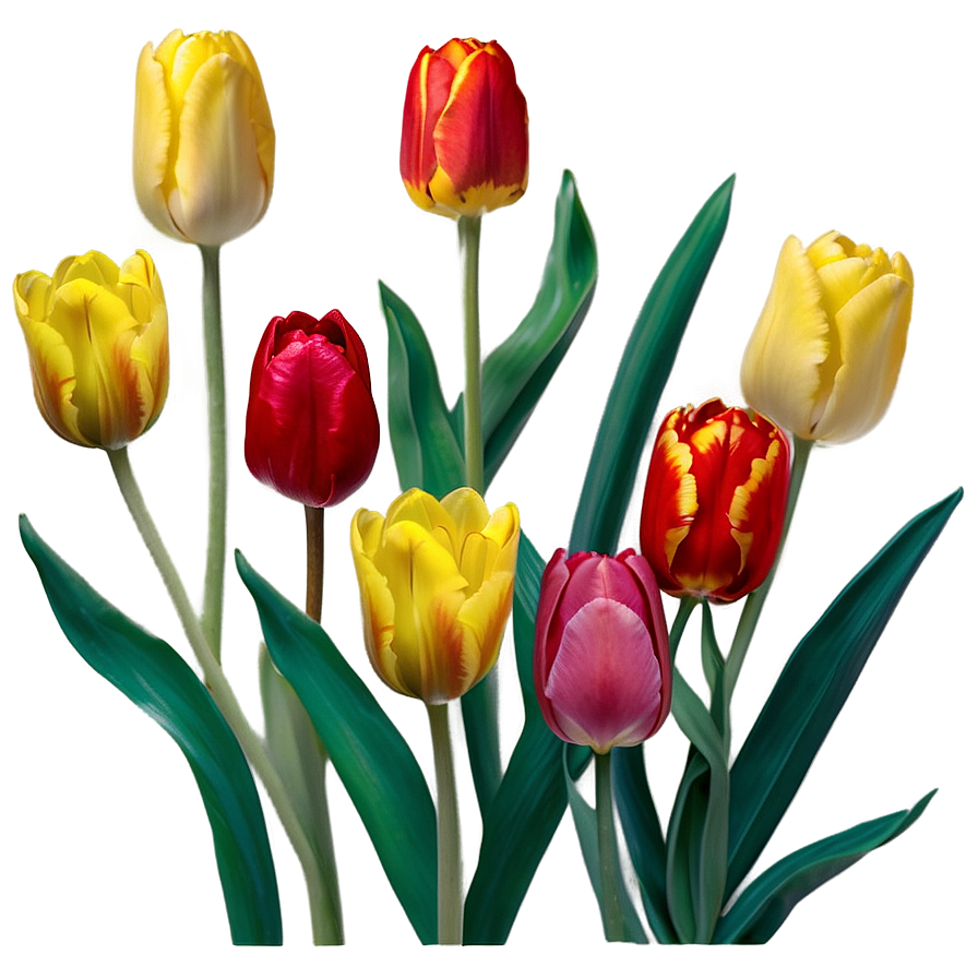 Rainbow Tulips Png 05242024 PNG Image