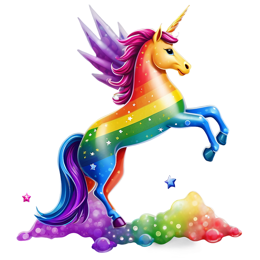 Rainbow Unicorn Theme Png Yat89 PNG Image