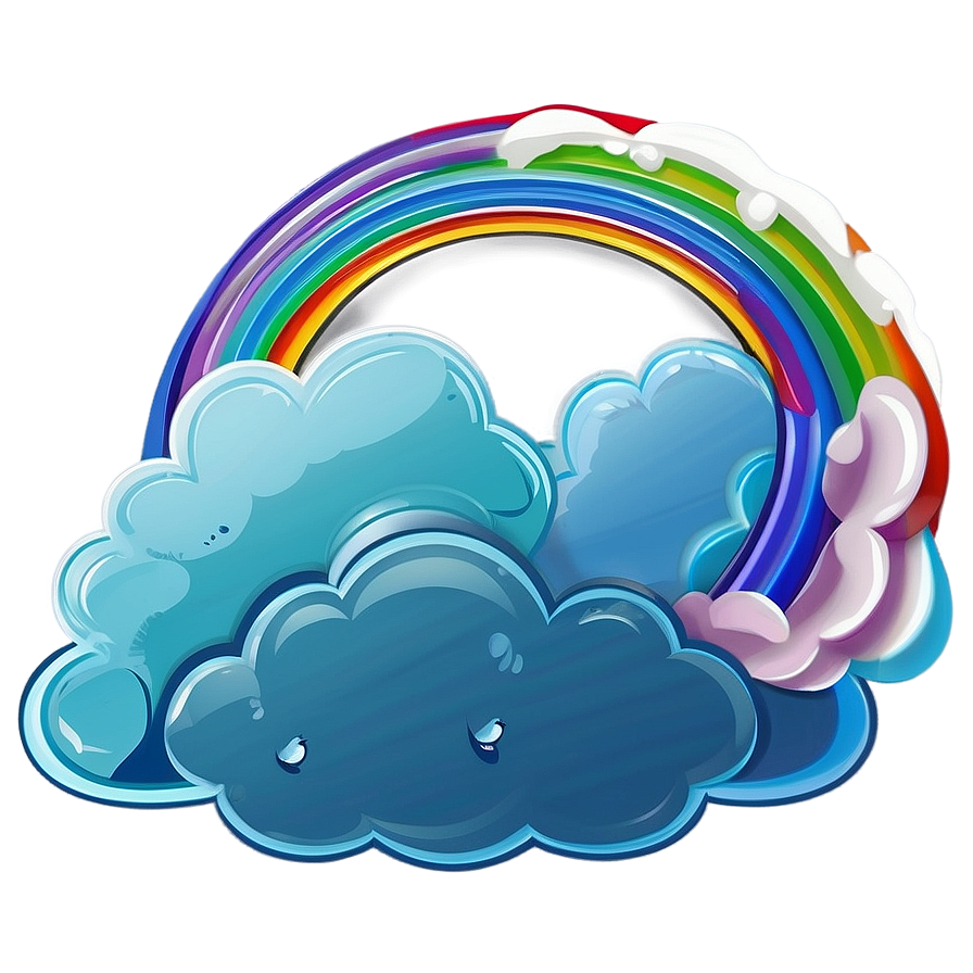 Rainbow With Clouds For Children Png 29 PNG Image