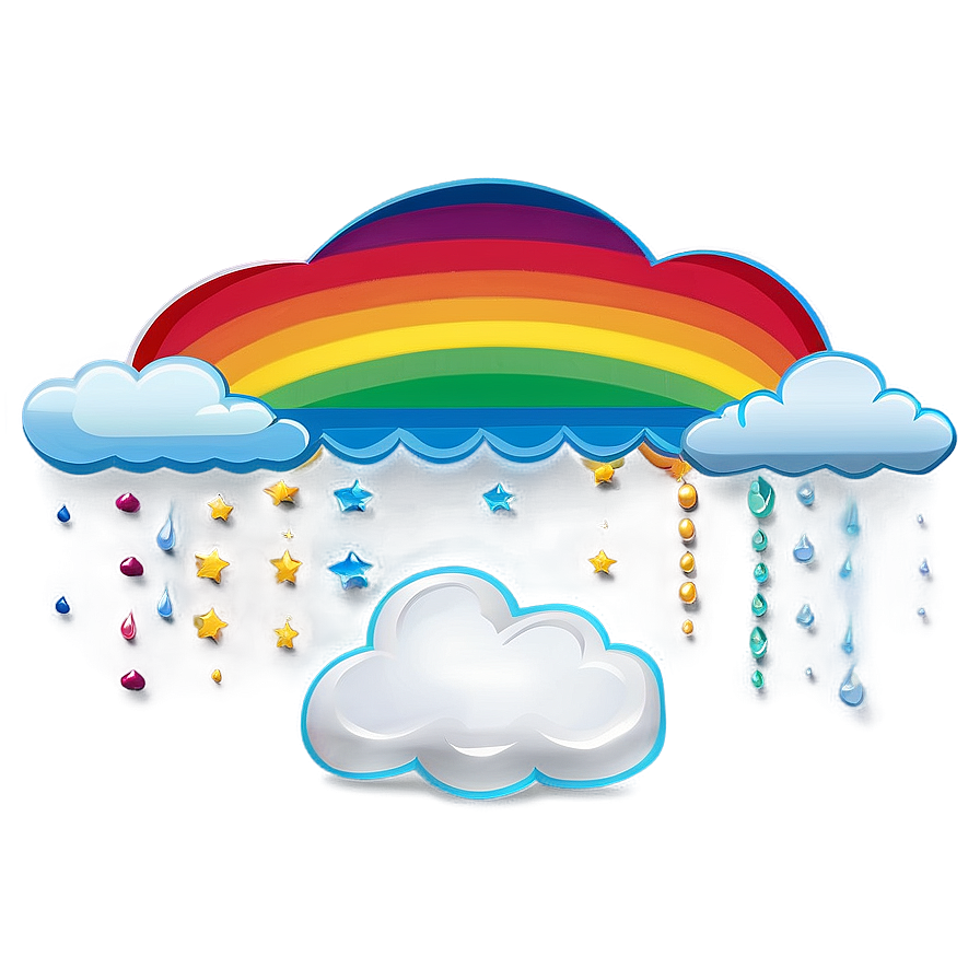 Rainbow With Clouds Landscape Png 28 PNG Image