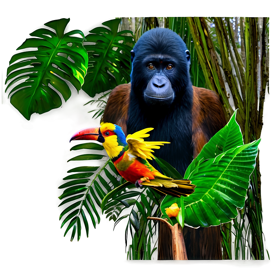 Rainforest Layers And Wildlife Png 75 PNG Image