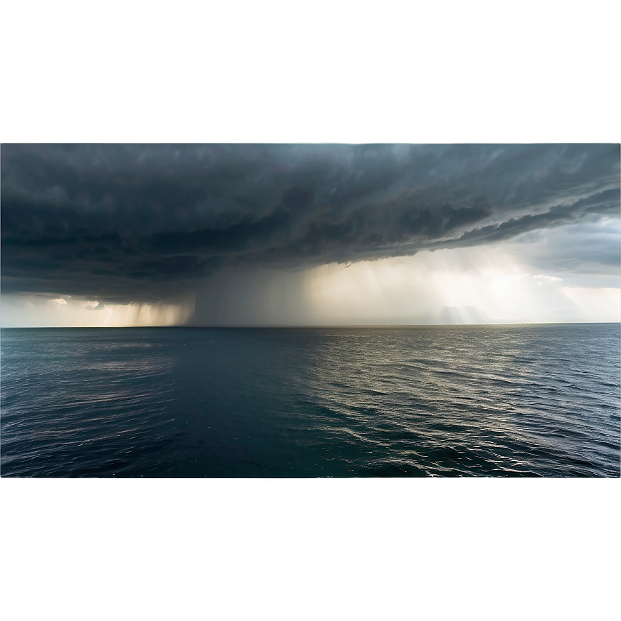 Rainstorm Over Sea Png 05032024 PNG Image