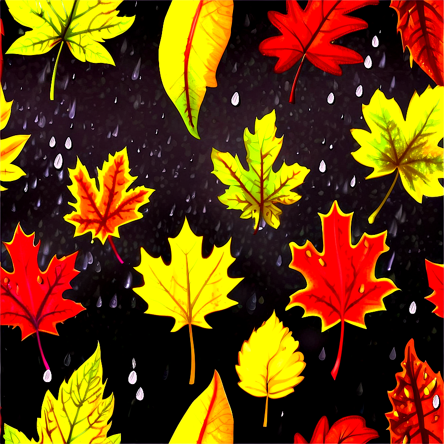 Rainy Autumn Leaves Png 05042024 PNG Image