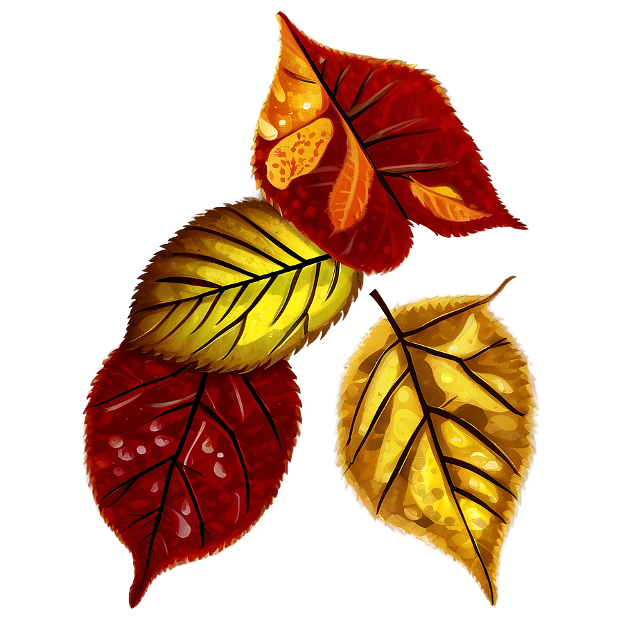 Rainy Autumn Leaves Png Xrk26 PNG Image