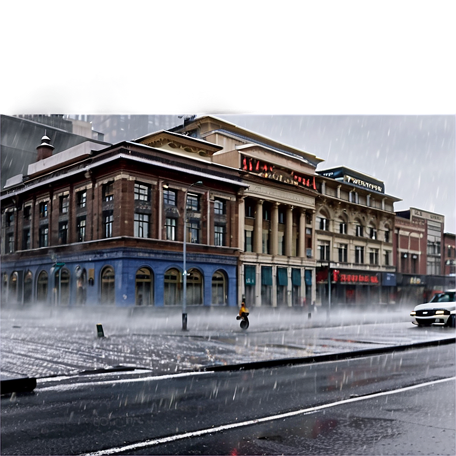 Rainy City Street Png Sdt PNG Image