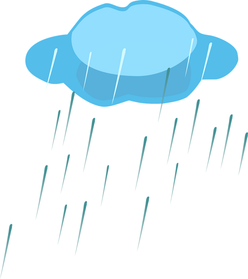 Rainy Cloud Cartoon Illustration PNG Image