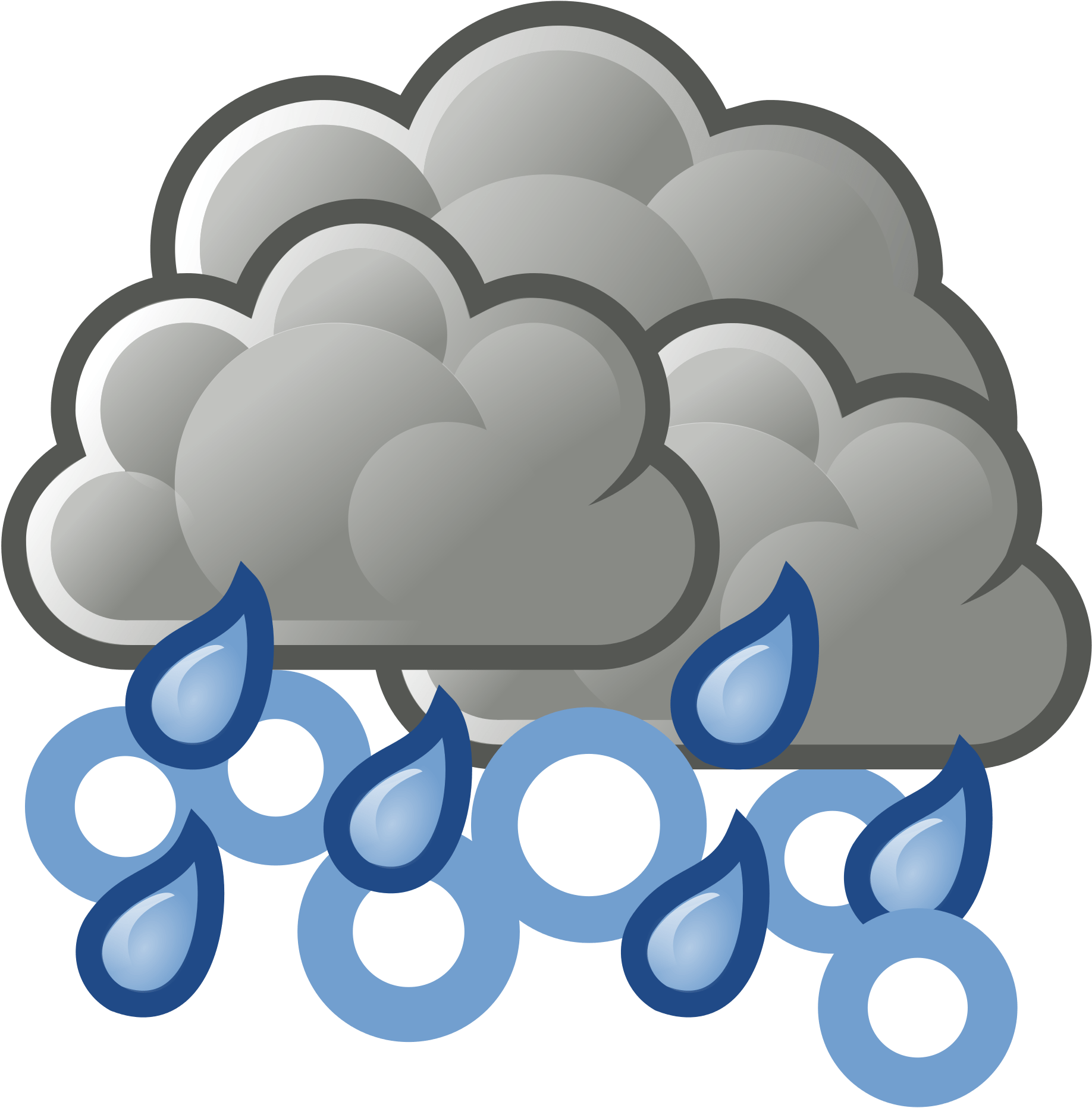 Rainy Cloud Clipart PNG Image