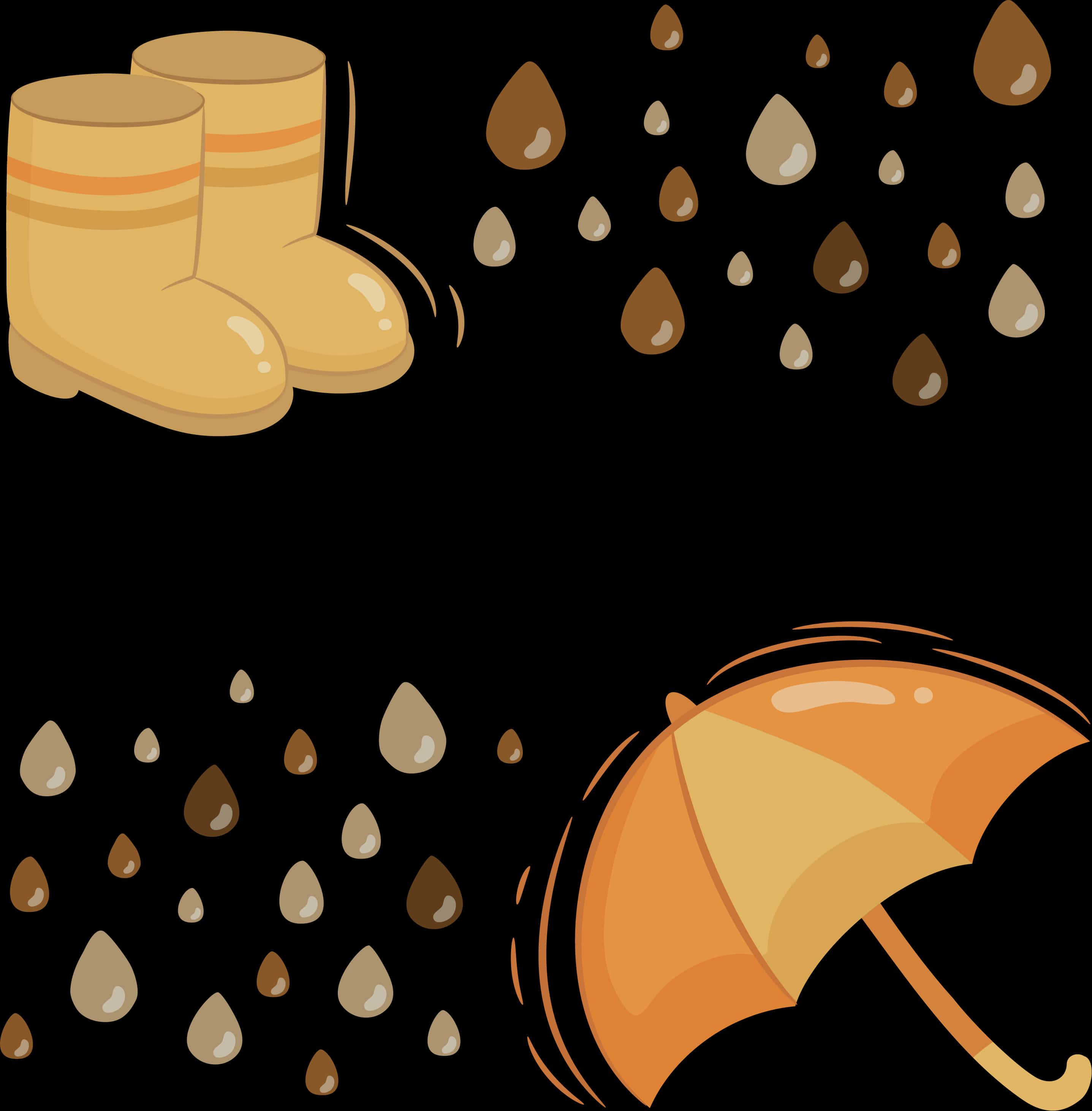 Rainy Day Essentials PNG Image