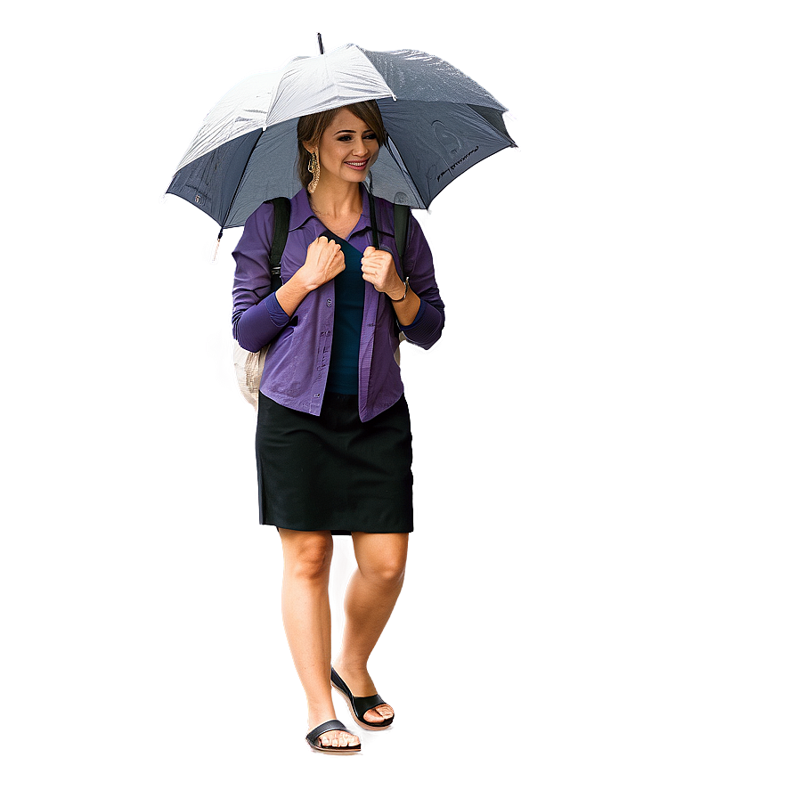 Rainy Day Walking Png Ihd16 PNG Image