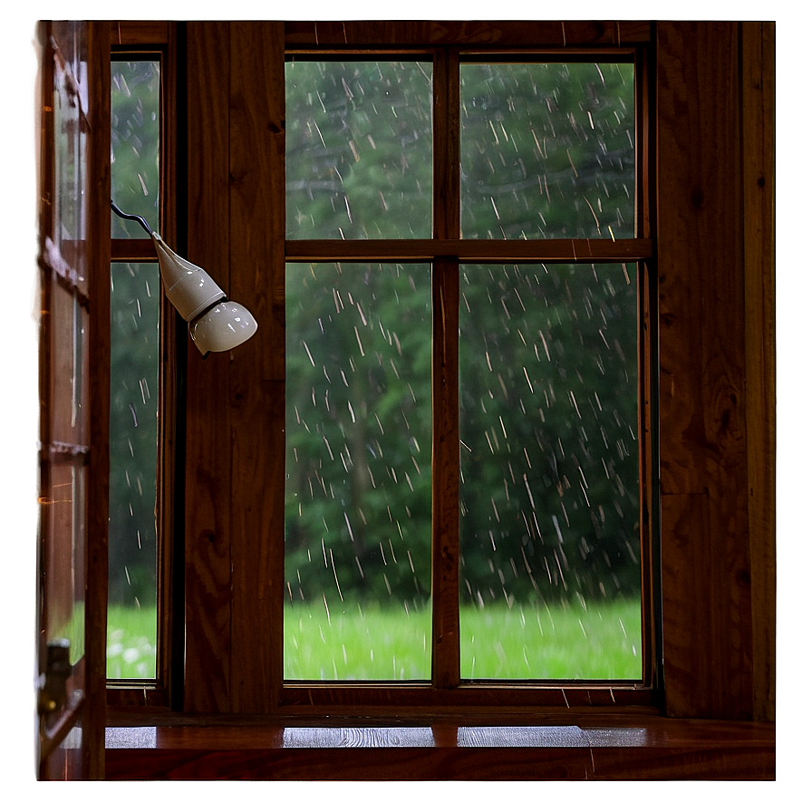 Rainy Day Window Scene Png Qrm18 PNG Image