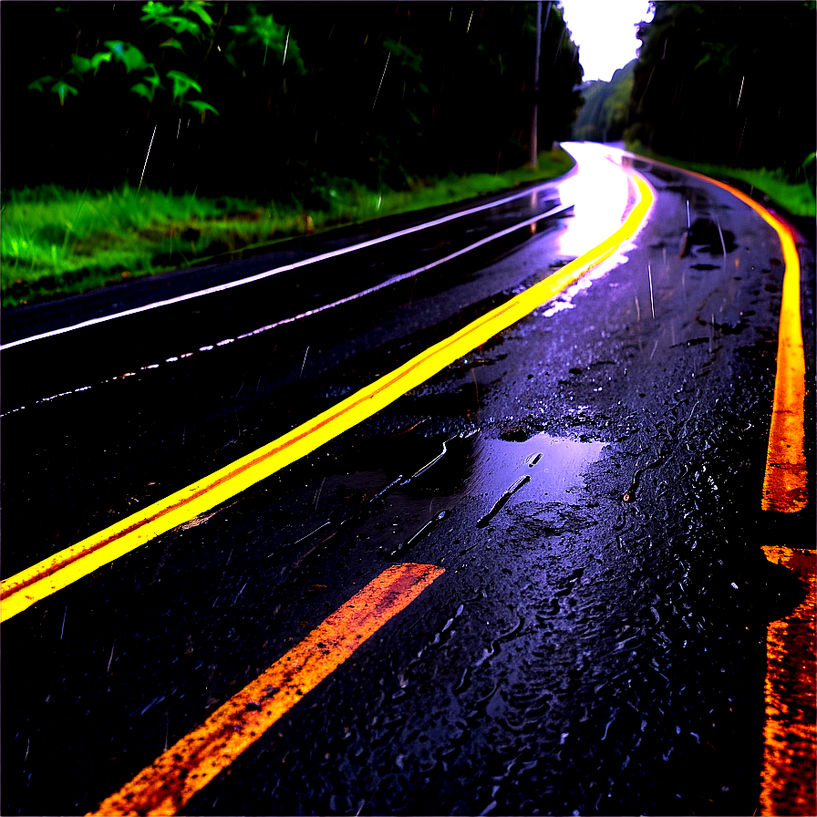 Rainy Road Png 05032024 PNG Image