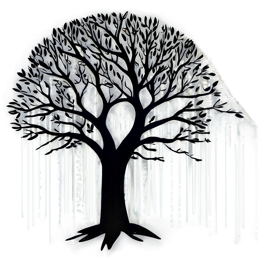 Rainy Scene Tree Silhouette Png Oxt27 PNG Image