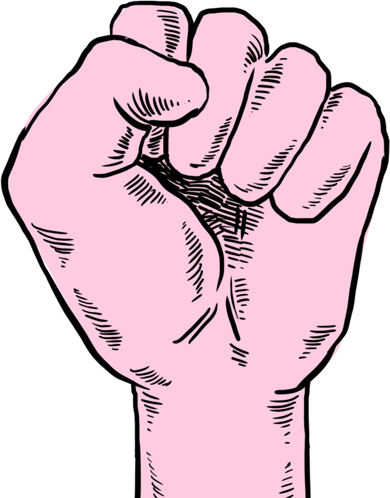 Raised Fist Illustration PNG Image