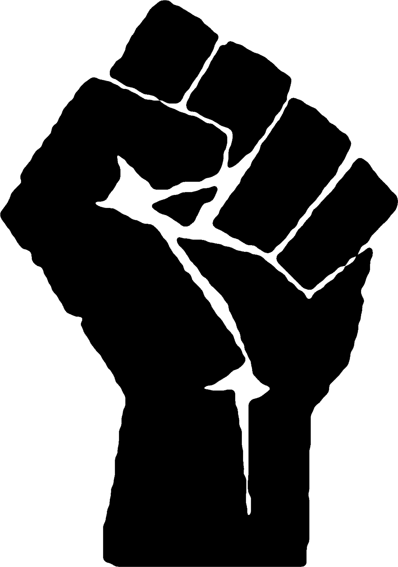 Raised Fist Silhouette Justice Symbol PNG Image