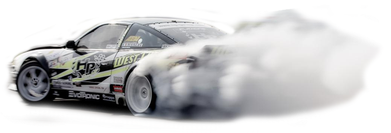 Rally Car Drifting Smoke Action.jpg PNG Image