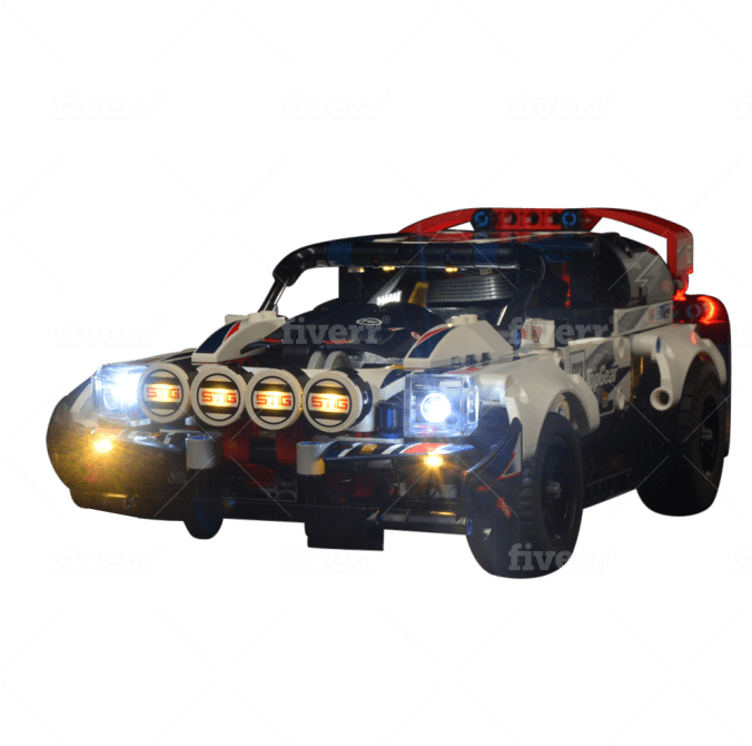 Rally Car Night Race Preparation PNG Image