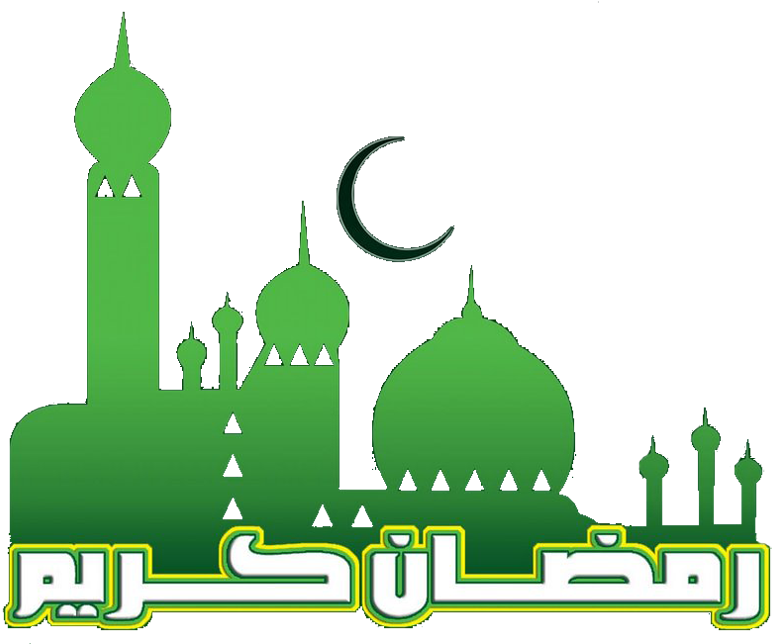 Ramadan Kareem Green Mosqueand Crescent PNG Image