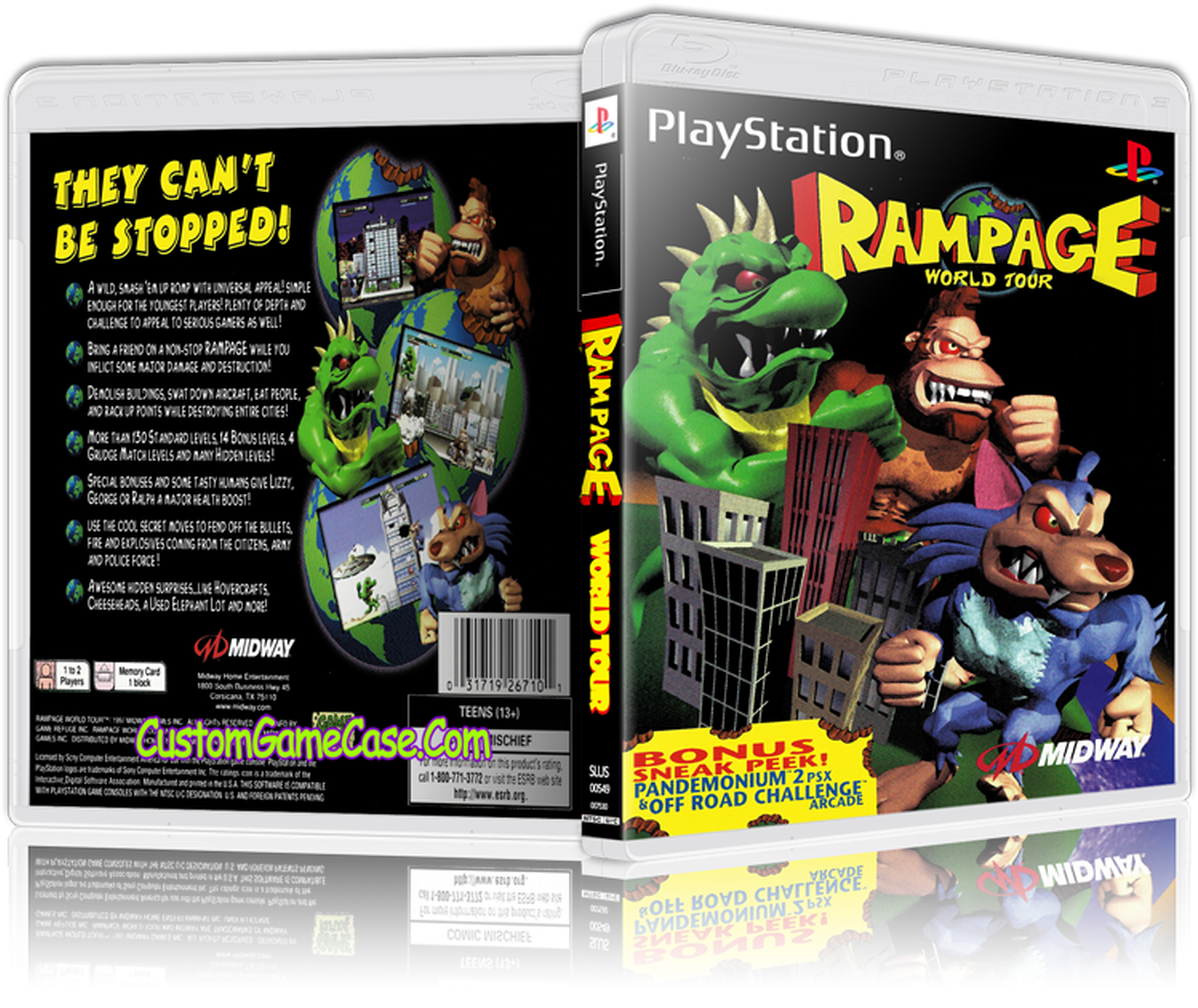 Rampage World Tour Play Station Game PNG Image