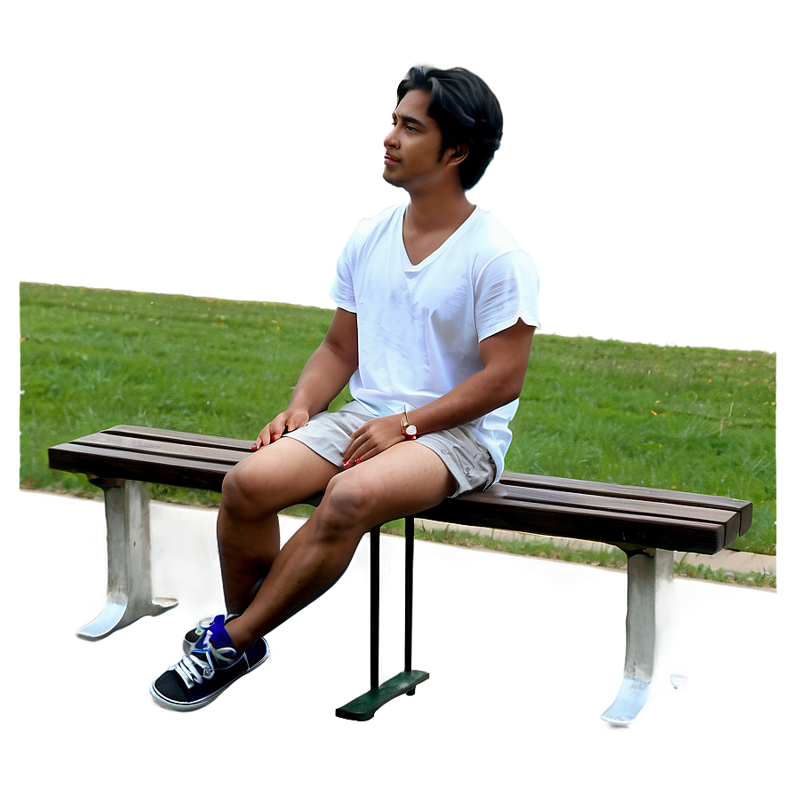 Random Person Sitting On Bench Png 06252024 PNG Image