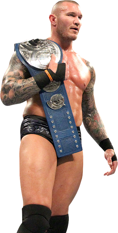 Randy Orton Champion Belt Pose PNG Image