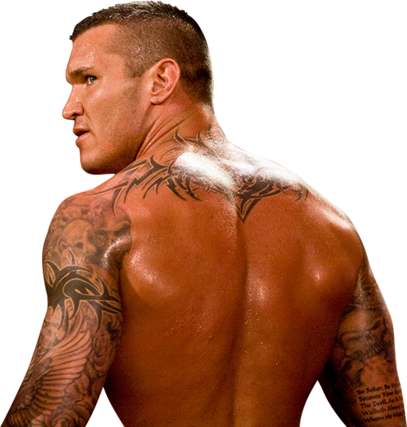 Randy Orton Tattooed Back PNG Image