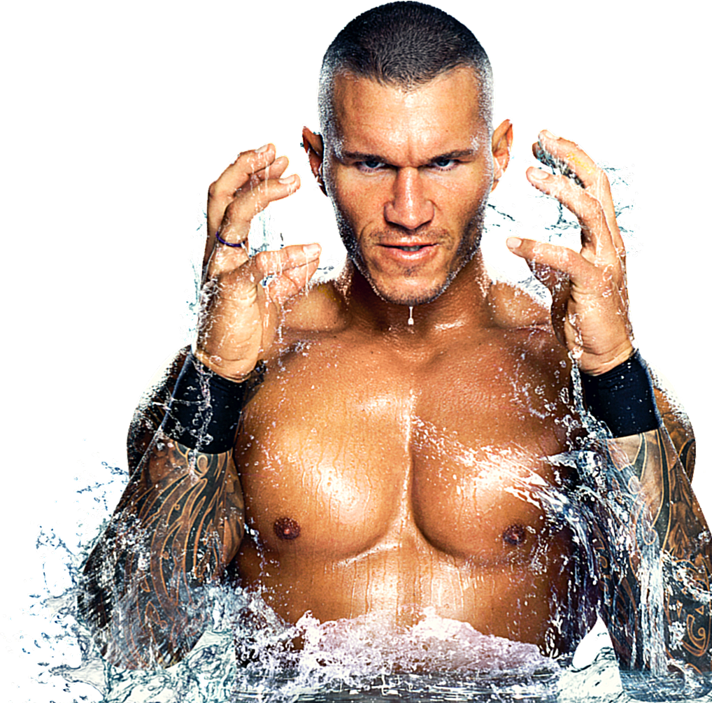 Randy Orton Water Splash Pose PNG Image