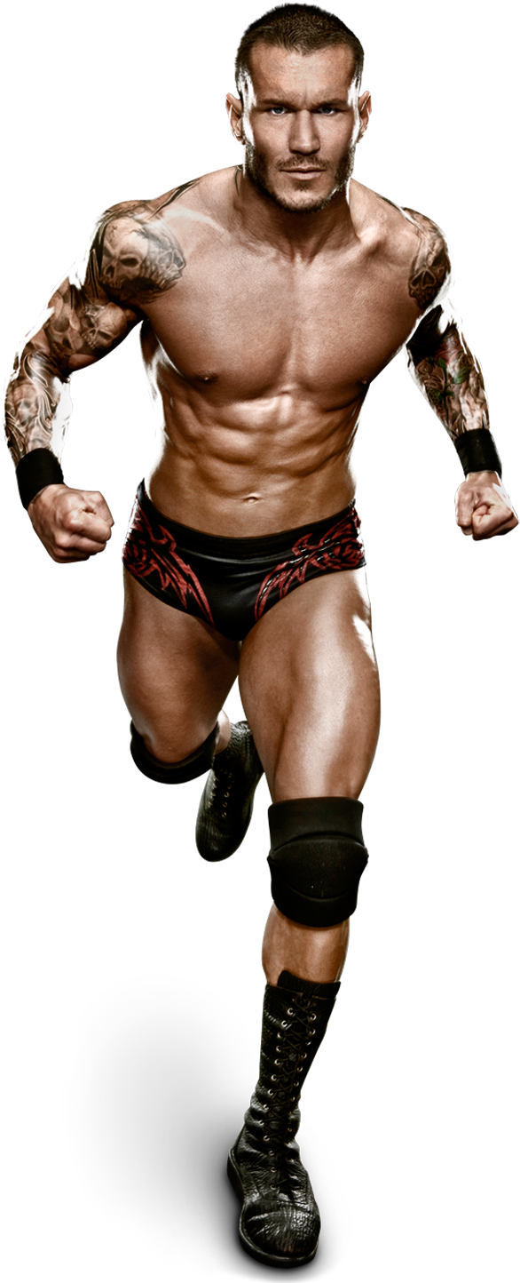 Randy Orton Wrestling Pose PNG Image