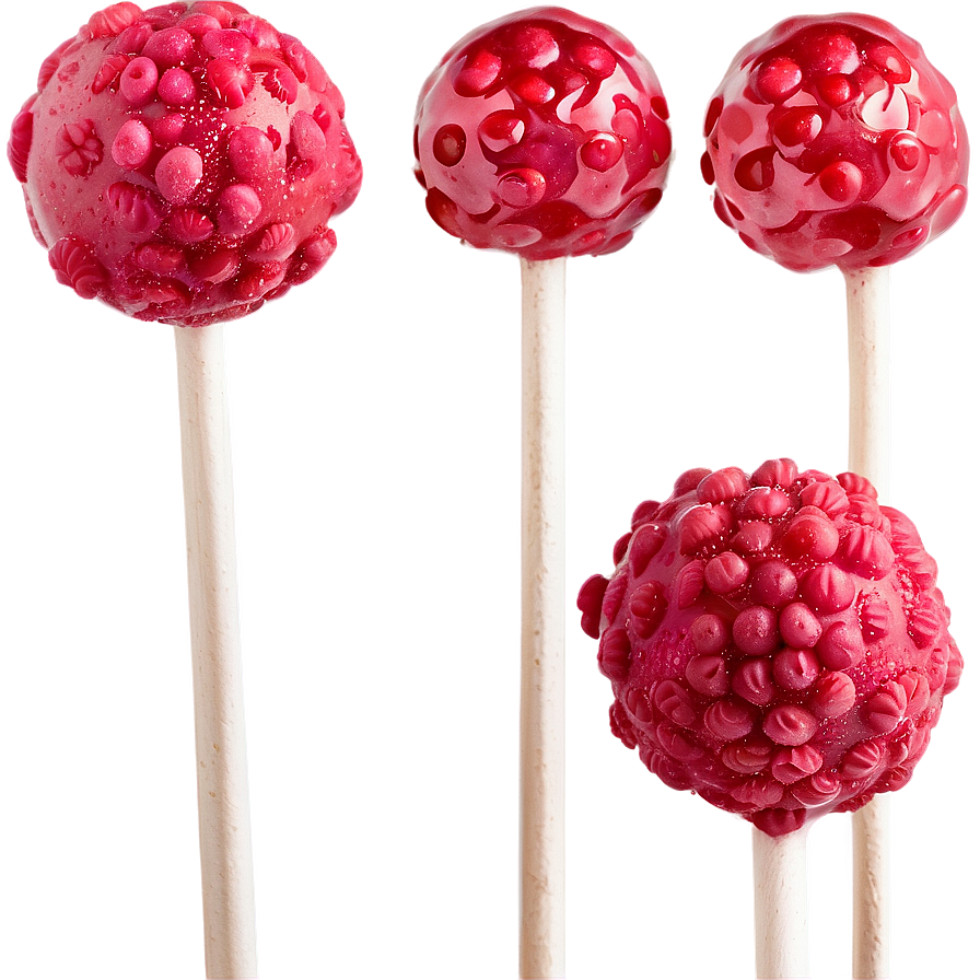 Raspberry Cake Pops Png Rgo PNG Image