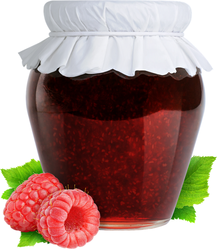 Raspberry Jam Jarwith Fresh Berries PNG Image