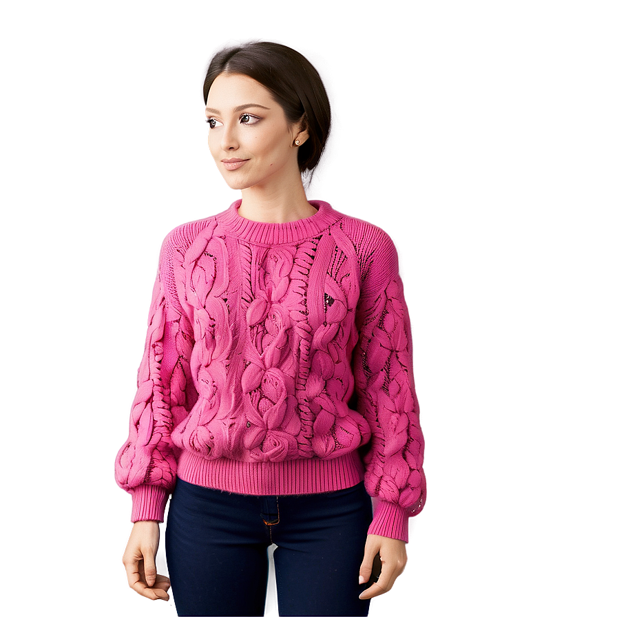 Raspberry Pink Sweater Png Umq30 PNG Image