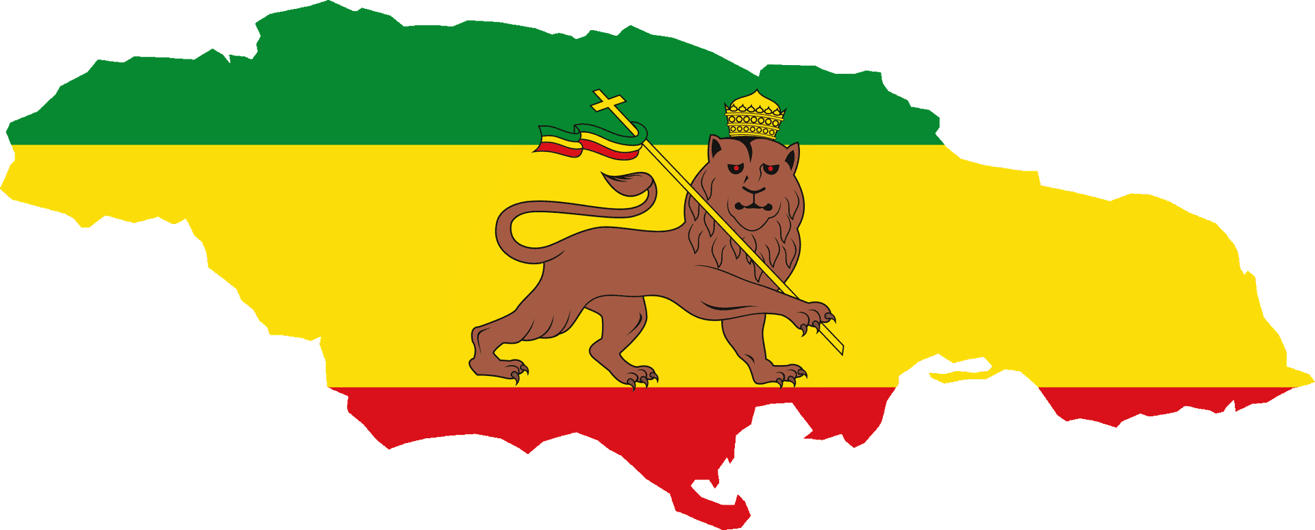 Rastafarian Flag Lion Graphic Jamaica PNG Image