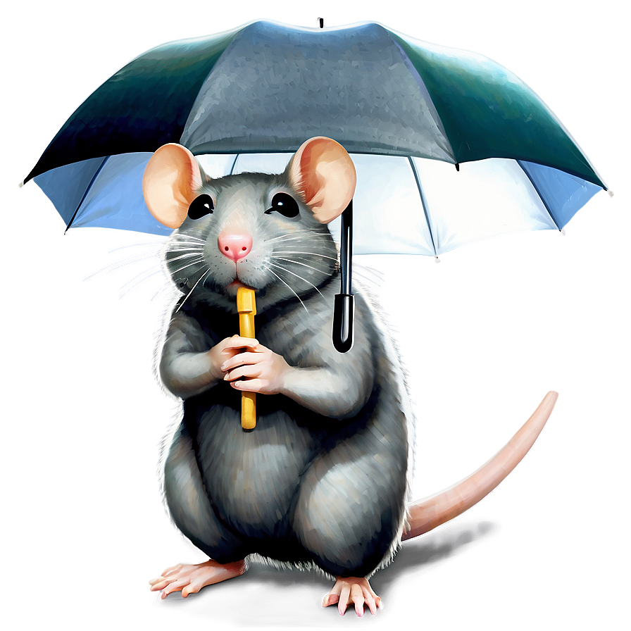 Rat With Umbrella Png 05042024 PNG Image