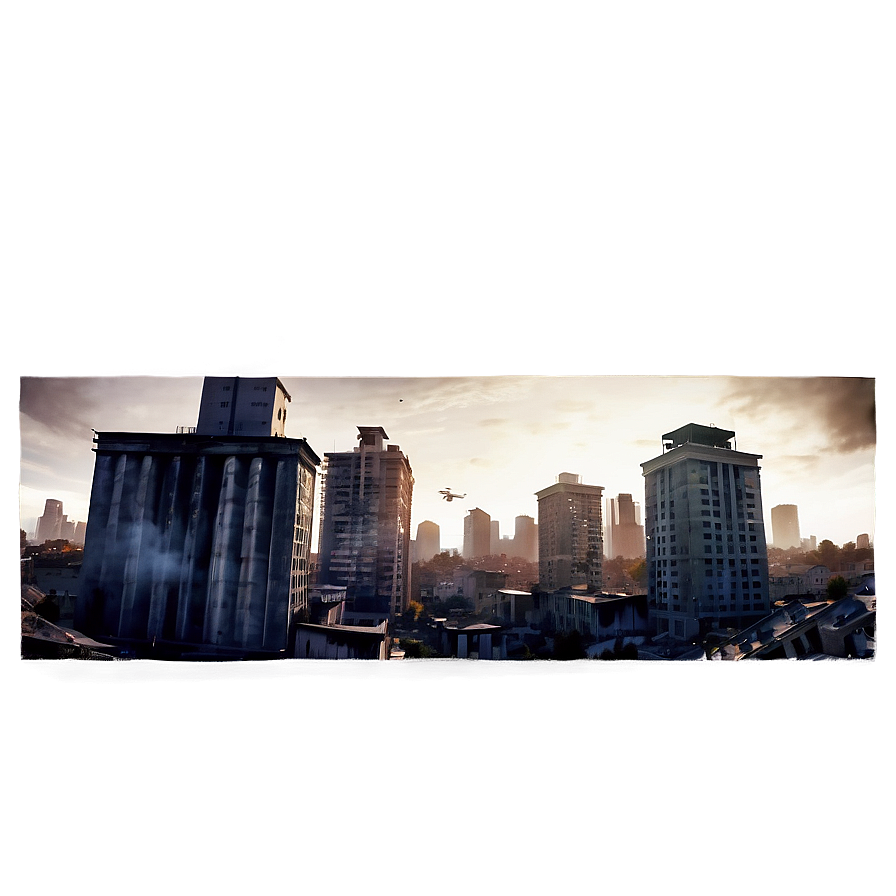 Ravaged City Panorama Png Qqc PNG Image