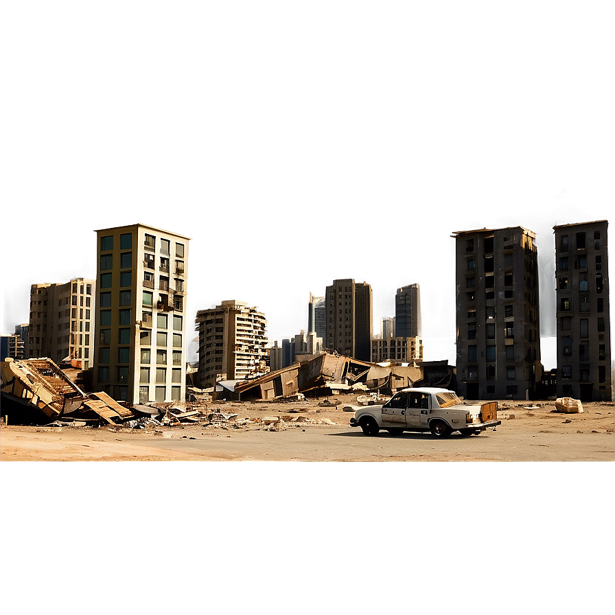 Ravaged City Panorama Png Wau PNG Image