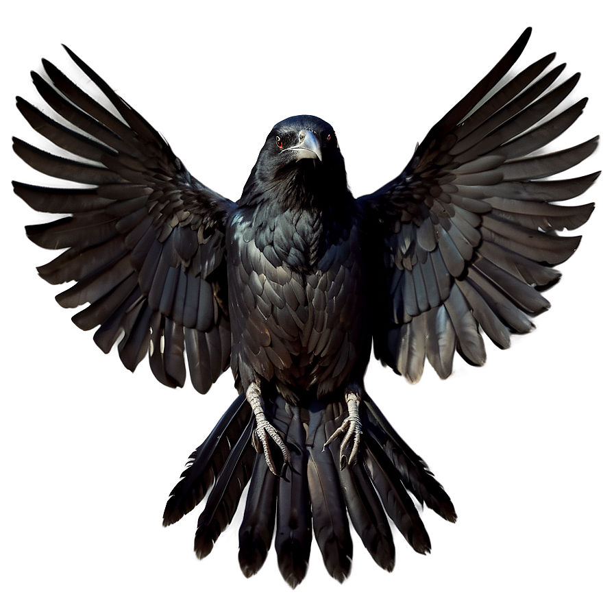 Raven With Open Wings Png Ohc94 PNG Image