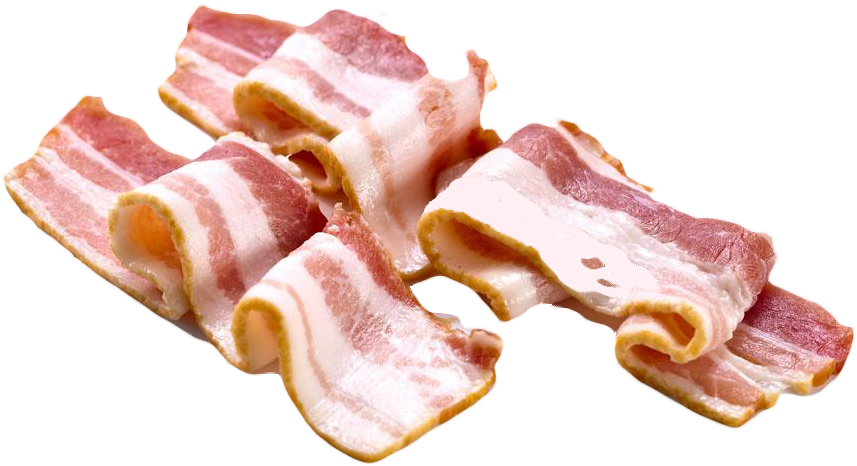 Raw Bacon Slices PNG Image