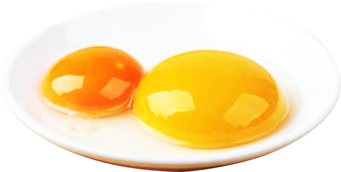 Raw Eggs Cracked Open White Plate PNG Image