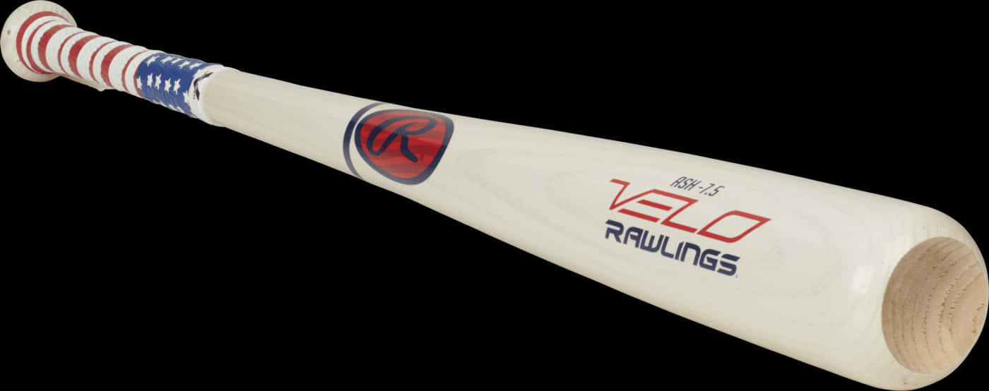 Rawlings Velo Baseball Bat American Flag Grip PNG Image