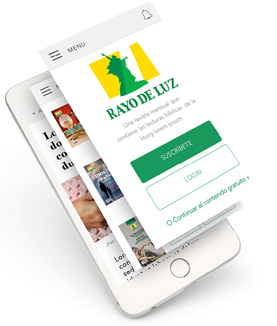 Rayode Luz Mobile Website Display PNG Image