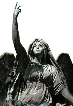 Reaching Angel Statue PNG Image