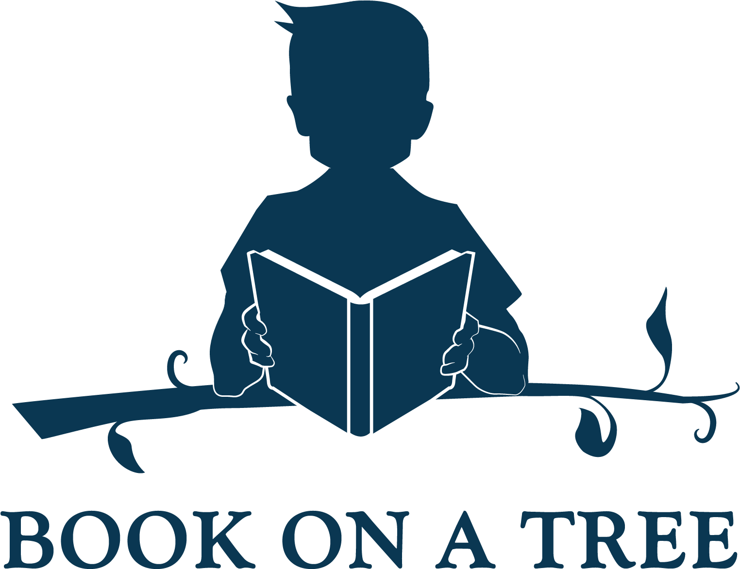 Reading Child Silhouette Logo PNG Image