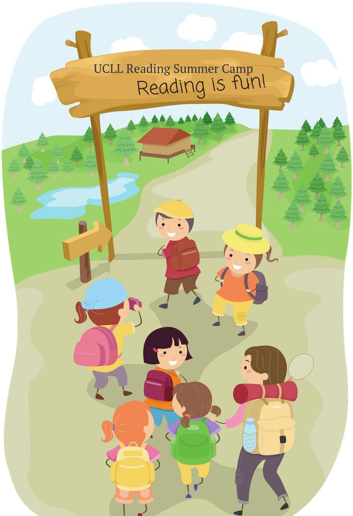 Reading Summer Camp Fun Illustration PNG Image