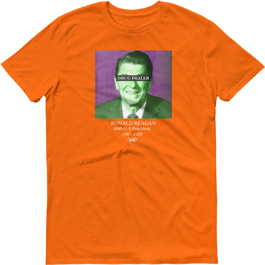 Reagan Drug Dealer Shirt Design PNG Image