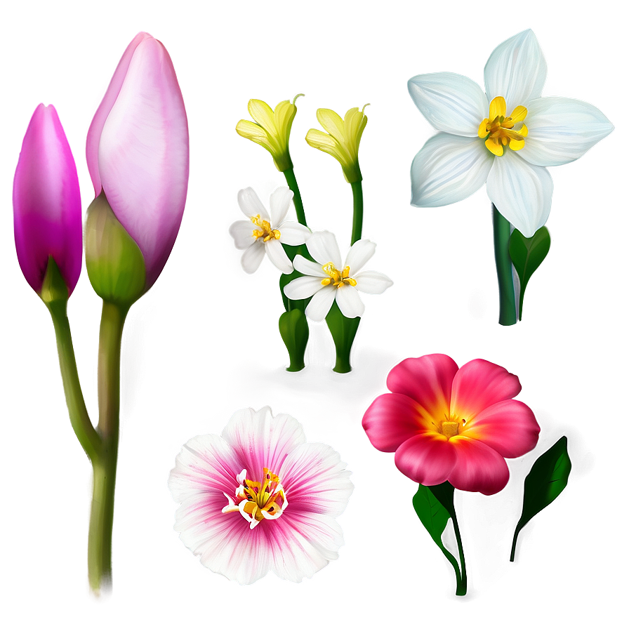 Real Blossoming Flowers Png Sst PNG Image