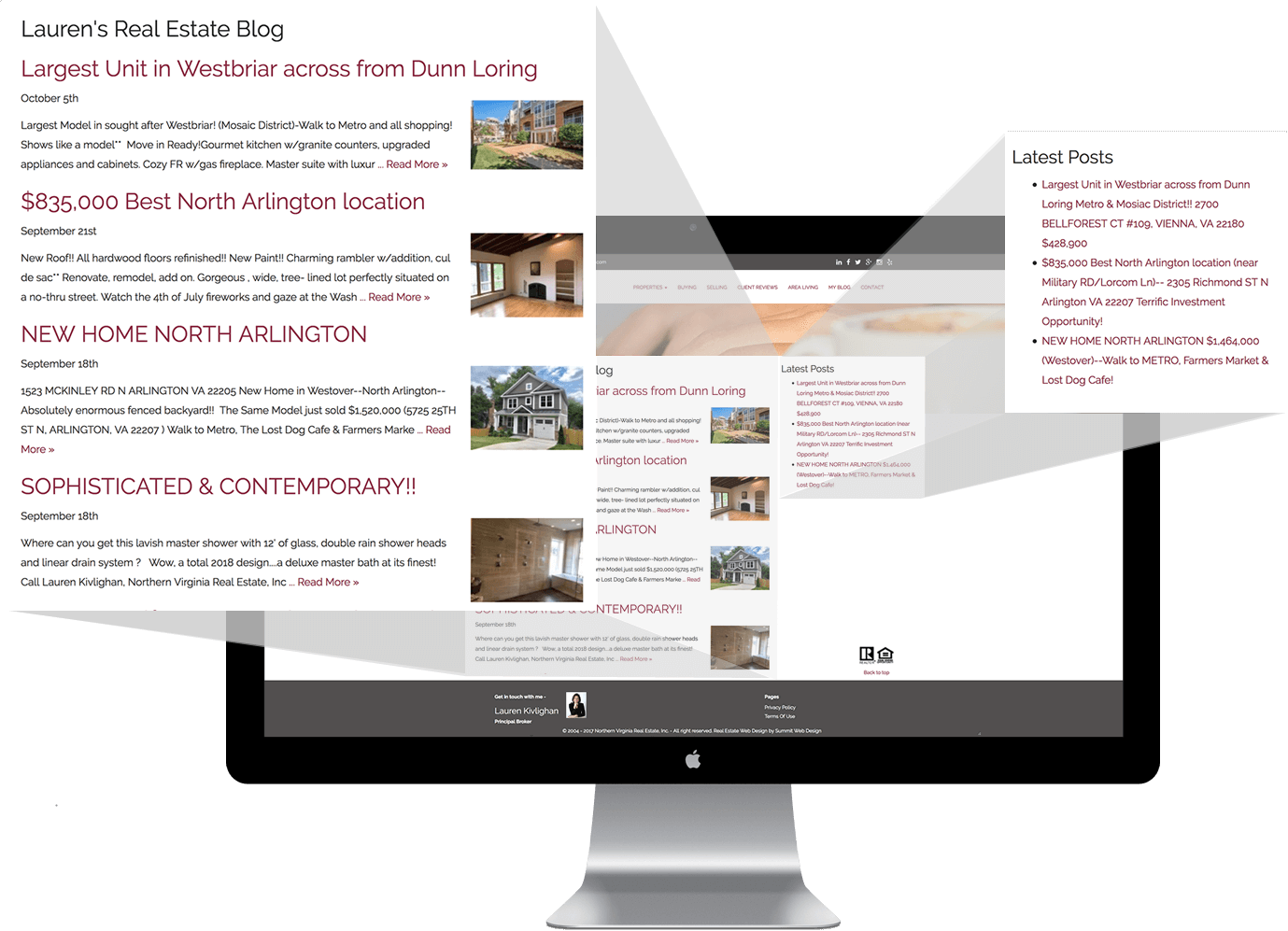 Real Estate Blog Website Display PNG Image