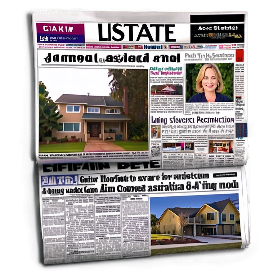 Real Estate Listings Newspaper Png 36 PNG Image