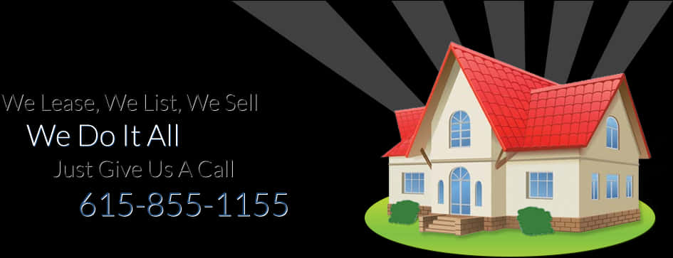 Real Estate Services Banner PNG Image