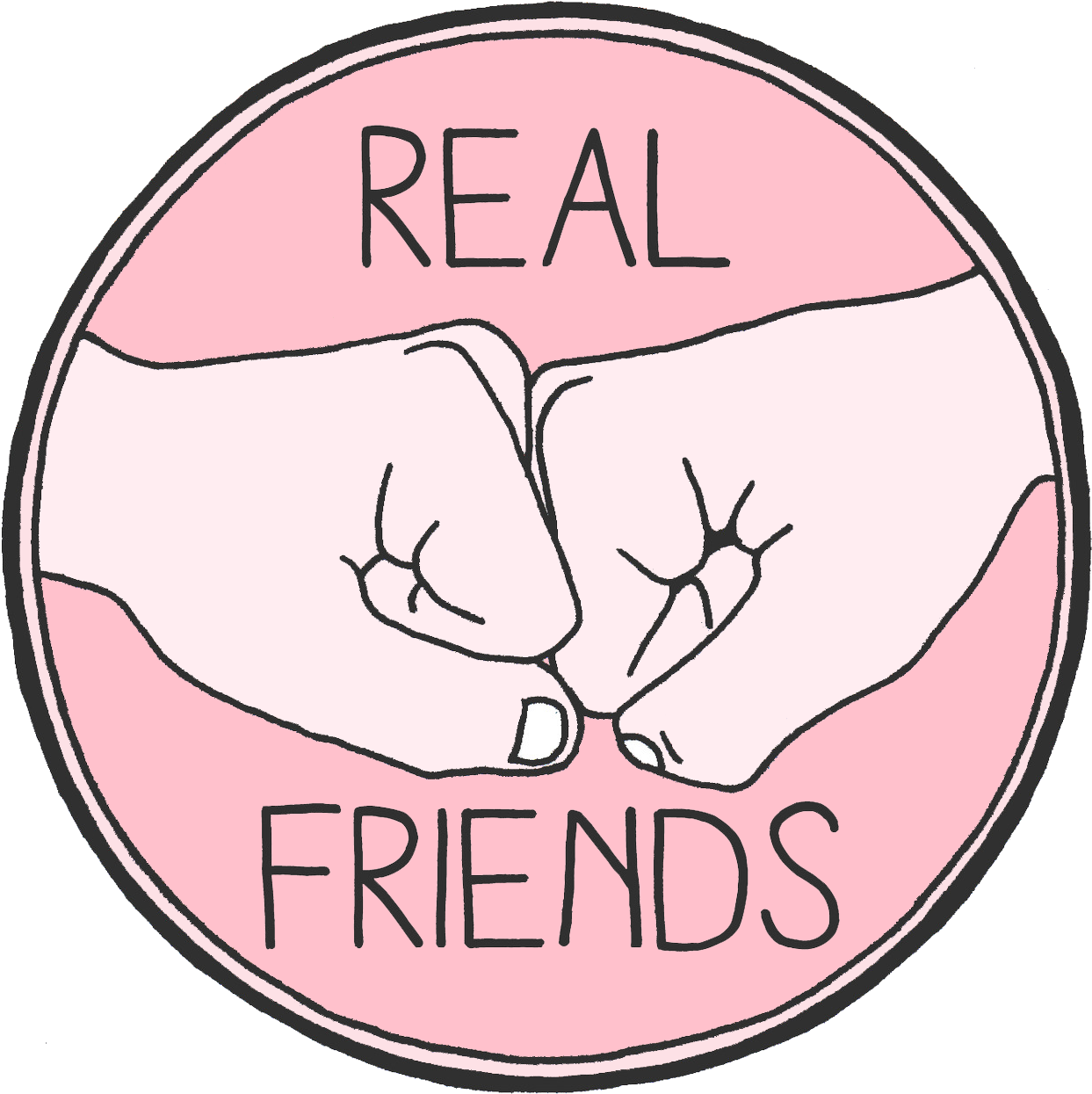 Real Friends Fist Bump Illustration PNG Image