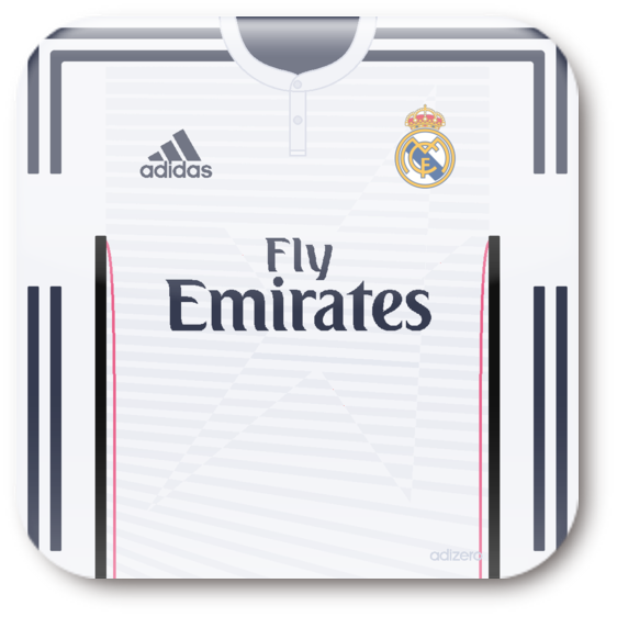 Real Madrid Adidas Jerseywith Fly Emirates Sponsorship PNG Image