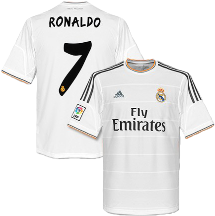 Real Madrid Fly Emirates Jersey Ronaldo7 PNG Image